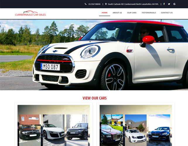 Used Car Dealer Website Design 